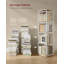 Bibliothèque rotative à 4 niveaux, bibliothèque avec serre-livres pour petits espaces, tablette d'angle, structure en acier-1080329960