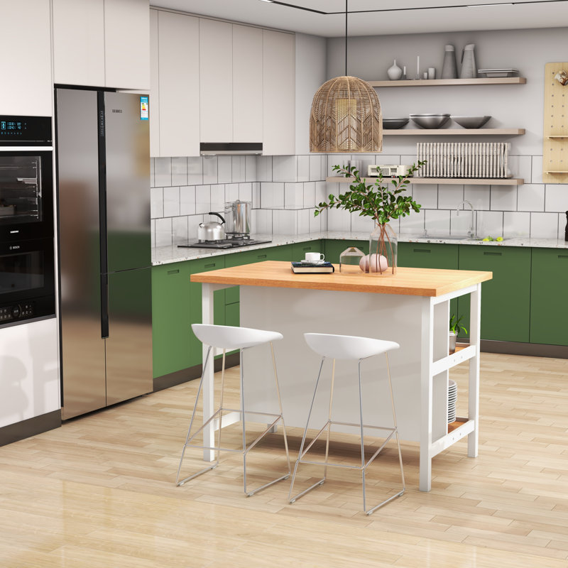 Îlot Casavibe Cb-Home avec plateau en Hpl, 49,6 po x 31,10 po x 36 po (126 x 79 x 91,4 cm)