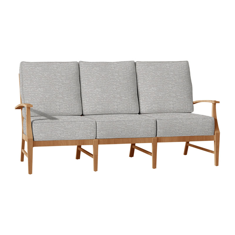 Canapé Croquet, Teck naturel, Welt, Caramel tweed