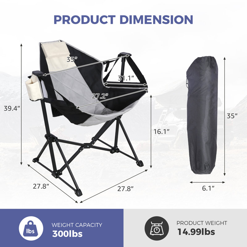 Portable Hammock Camping Chair Light Beige, Beige