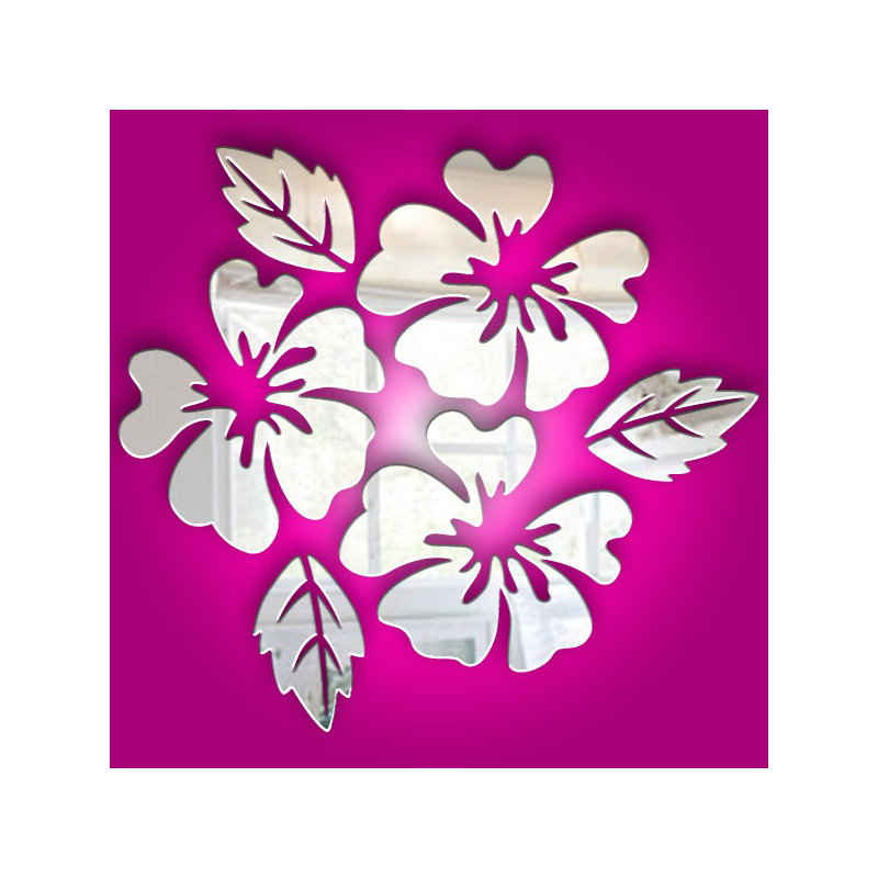 Flat Wall Mirror, 60 cm H x 55 cm W x 0.3 cm D