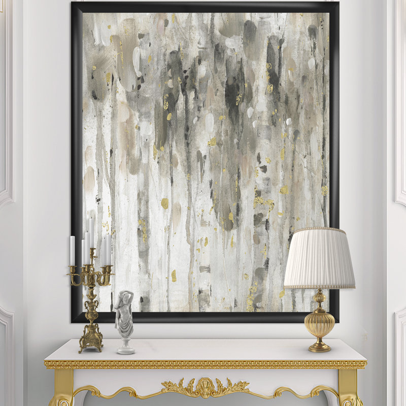 « the modern gray forest iv », reproduction d’art sur toile, H 20 po x l 12 po x P 1po, Cadre noir
