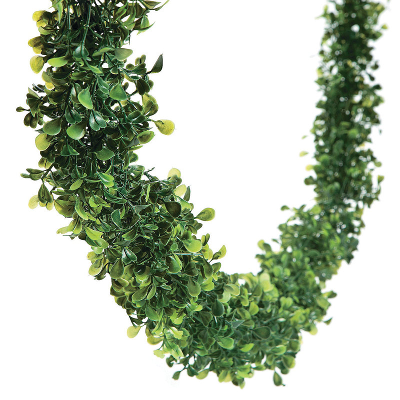 144'' in. Faux Boxwood Garland