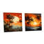 Tangerine Twilight Tropical Tranquility - ensemble de 2 verres muraux en acrylique-103921889