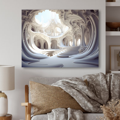 Architectural Dreamscape Surreal Fractal Fantasy II - Surrealism Metal Wall Art