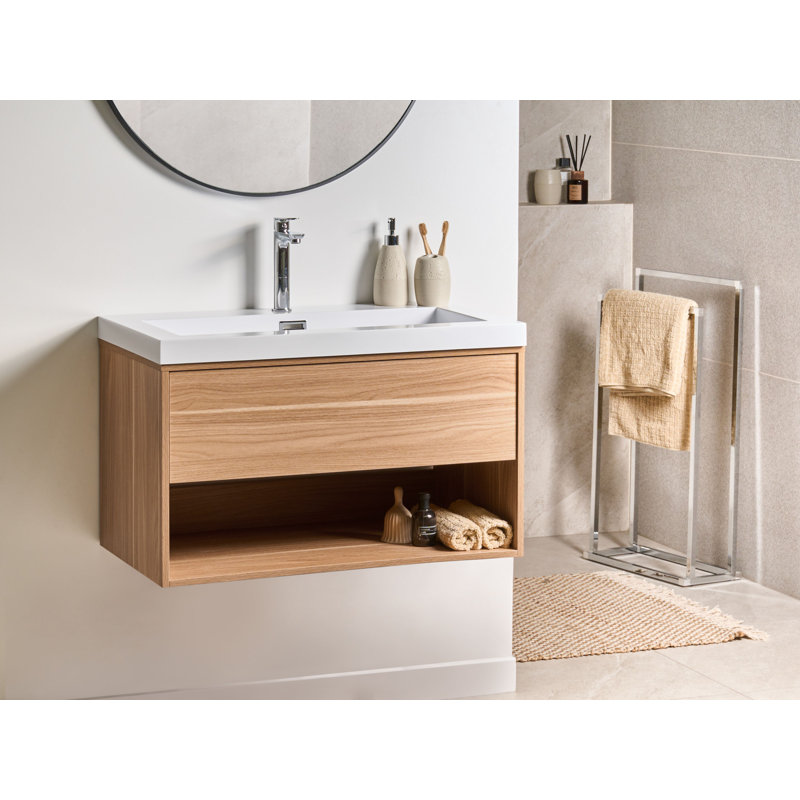 800mm Single Bathroom Vanity with Integrated Resin Basin