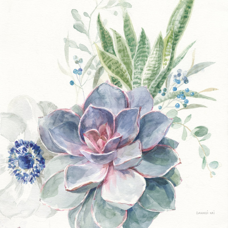 Desert Bouquet II by Danhui Nai - Painting Print, Wrapped Canvas, 30cm H x 20cm W