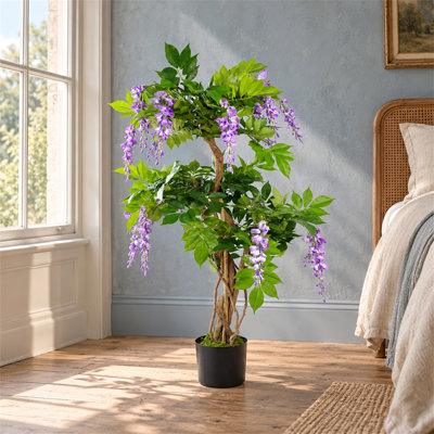 110 cm H Faux Palm and Foliage Tree Plant in Plastic Pot Liner