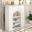 White Manufactured Wood Freestanding Fireplace