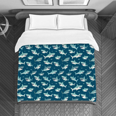  Housse de couette en microfibre bleue