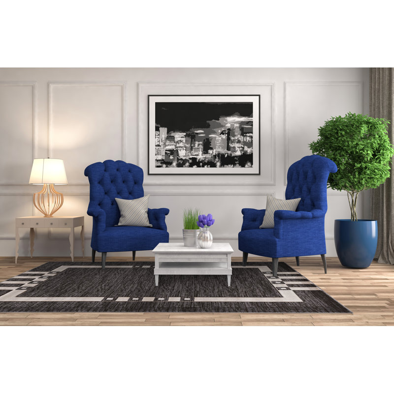 Tapis gris Carina, Rectangulaire 5 pi x 7 pi 7 po