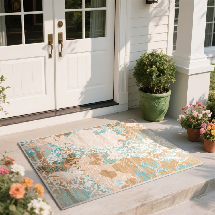 modern abstract print rug