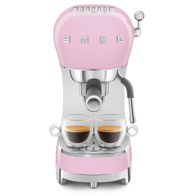 SMEG Manual Espresso Machine, Pink