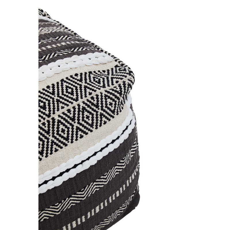 Archippos 50cm Wide Square Ikat Pouf Ottoman