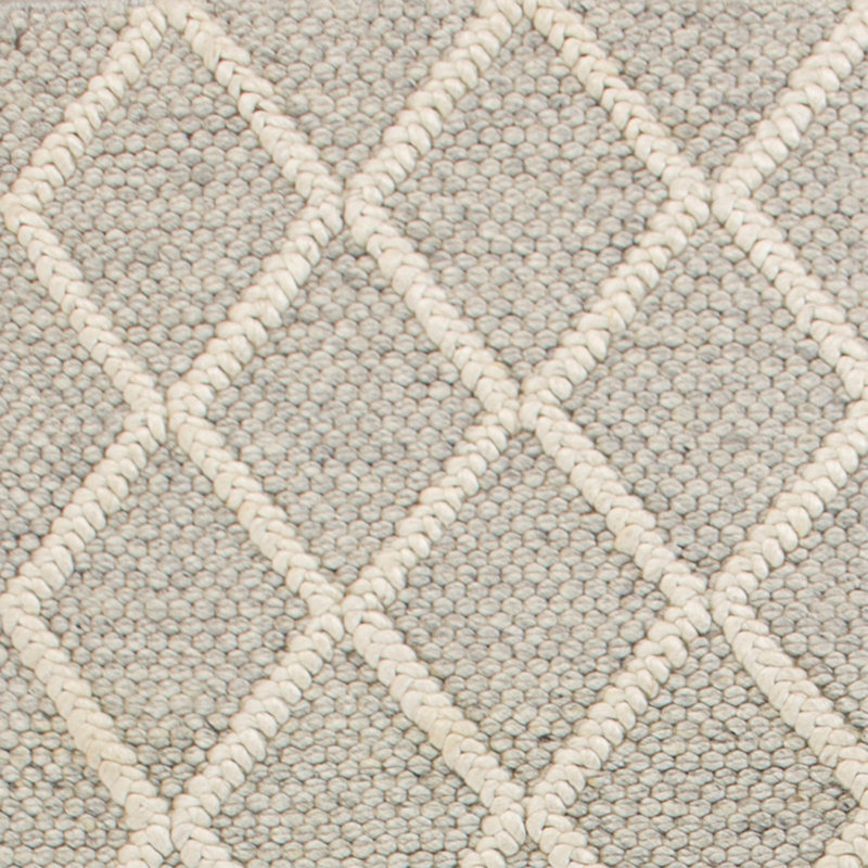 Mott Street Geometric Handmade Tufted Area Rug, Rectangle 5' x 7', Gray