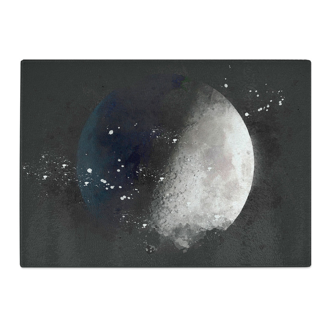 Tempered Glass First Quarter of the Moon Chopping Board