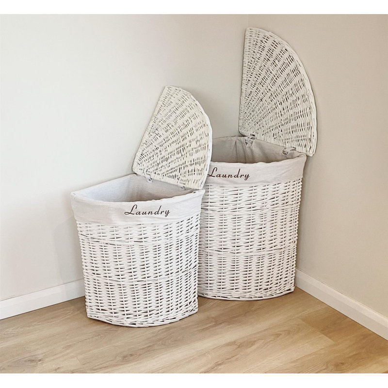 Wicker Laundry Hamper, Medium (55cm x 50cm x 38cm)