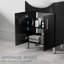 Base de meuble-lavabo simple 24 po seulement, base de meuble-lavabo autoportante ultrabrillante avec tablette réglable et portes à fermeture en douceur DTC, sans comptoir d'évier-131658017
