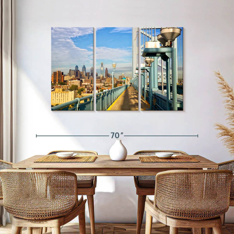 Sireci Along Ben Franklin Bridge, 36" H x 57" W