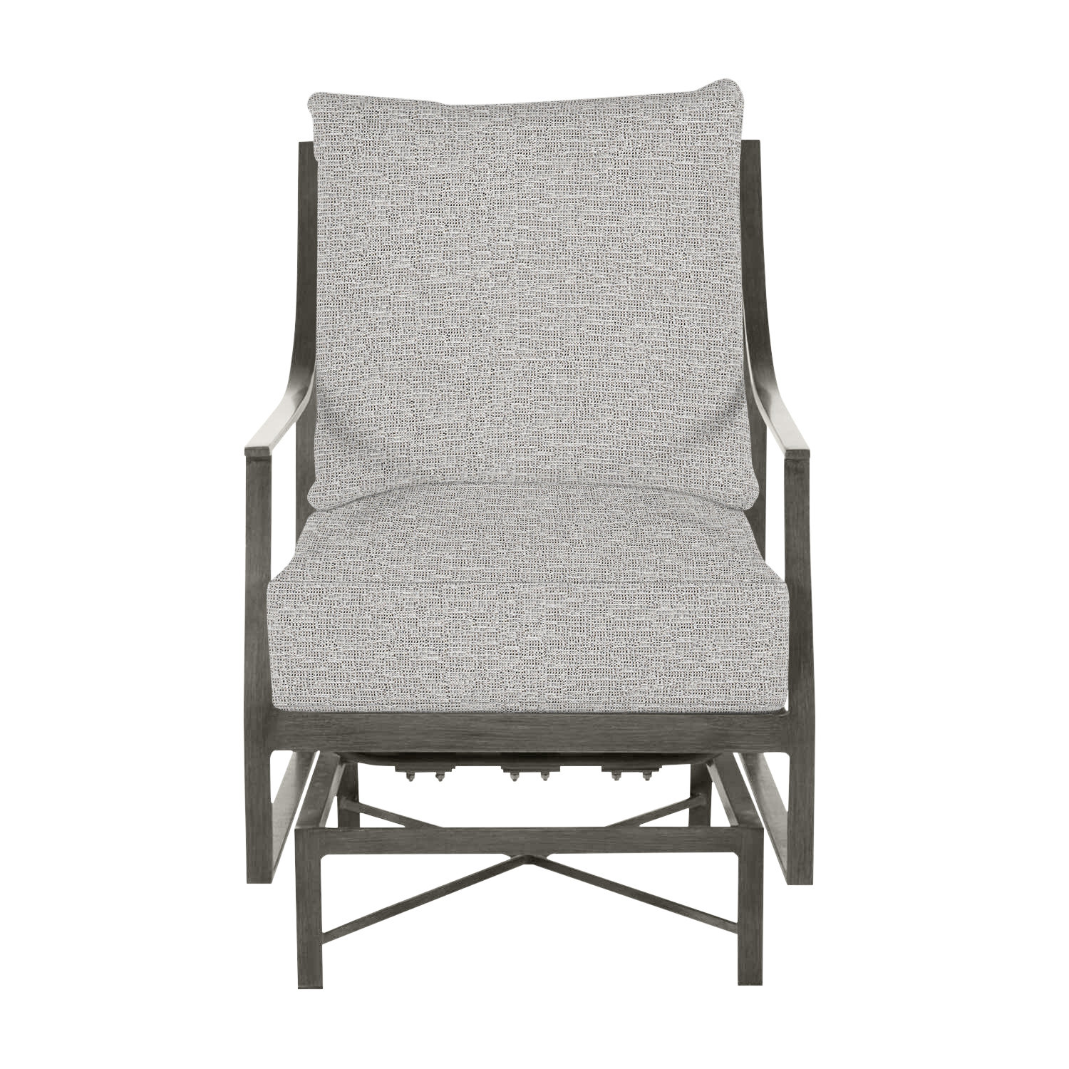 Monaco Patio Lounge Chair, No Welt + Standard Fill, Tweed Toffee, Slate Gray