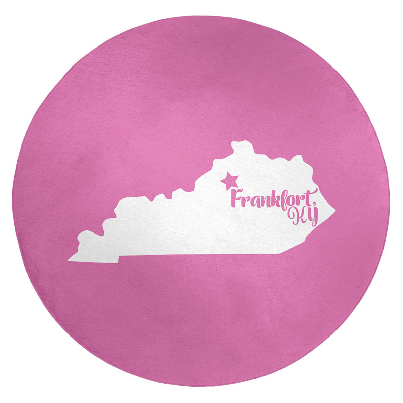 Tapis en poly-chenille frankfort kentucky, Rond 5 pi