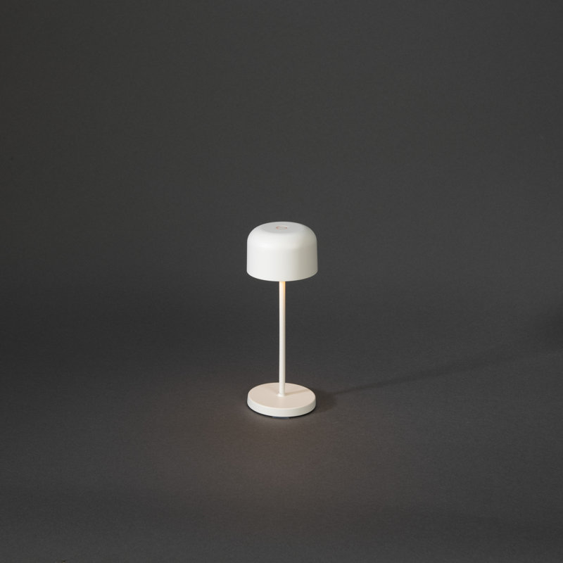 Lille Mini Cordless Table Lamp - USB Rechargeable, Dimmable LED, Elegant Design, White, 20cm H x 7.5cm W x 7.5cm D