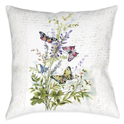 Coussin décoratif aquarelle papillons