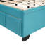 Lit de rangement luxueux rembourré en velours avec tête de lit à oreilles et fabrication robuste-387936575