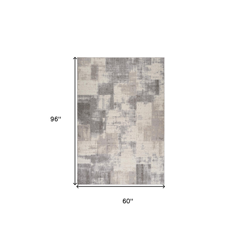 Tapis gris et beige
