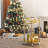 Bar Cart Gold Rolling Cart For Home,2 Tiers Bar Serving Cart Round Wine Cart With Handle, Metal Wine Rack And Casters, Serving Bar Trolley For Home Kitchen,Living Room,Christmas,New Year-114813677