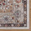Tapis intérieur médaillon traditionnel ivoire brun clair Samira Tiefi-96431175