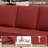 3-Person Outdoor Patio Cedar Wood Brown Round Wicker Sofa Seating Group with Olefin Thick Cushions, Slat Coffee Table, Ottomans-2071778596