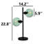 Lampe de table à culot en verre 2 lumières avec base en métal noir - Double lumière moderne-1592372173-1592372171