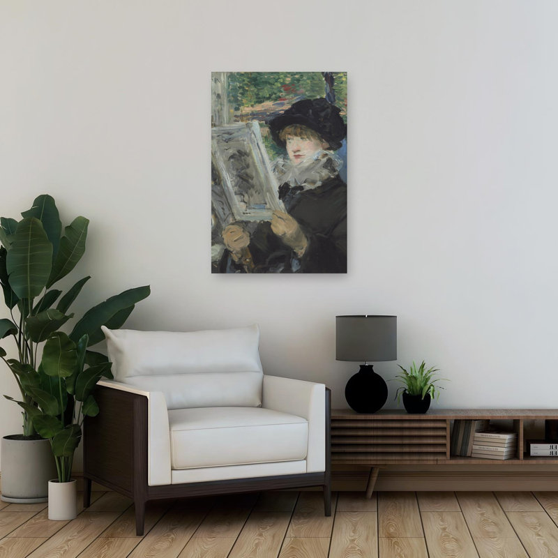 Woman Reading, 1879-80 Abstract Contemporary Portrait Wall Art Print, 91.44cm H x 60.96cm W