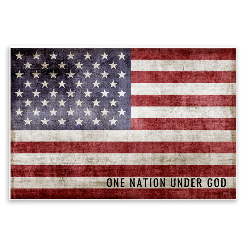 «One Nation Under God Flag», art mural par Natalie Carpentieri, H 13 po x l 19 po