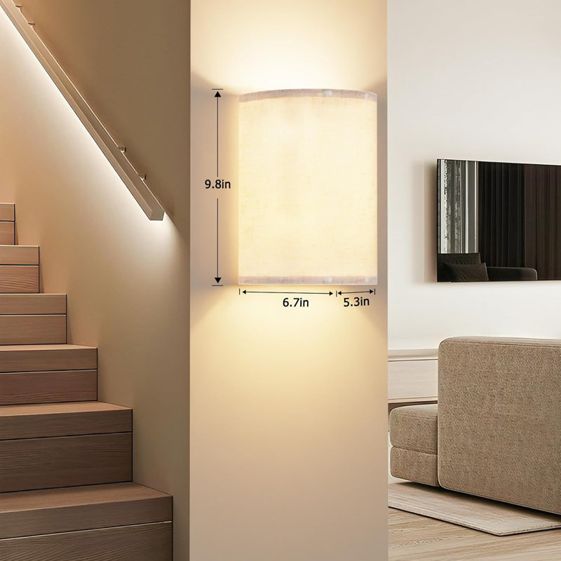 Cordless Rechargeable LED Wall Sconces with Remote Control and Dimmable 3-Color Lighting, Set of 2