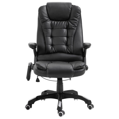 Massage Office Chair Black Faux Leather
