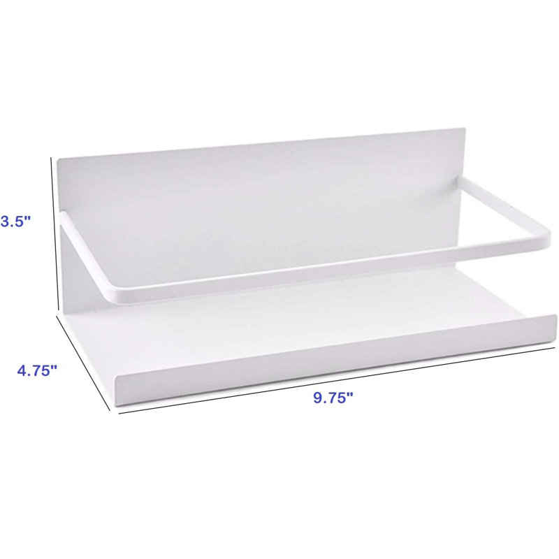 Magnetic Wall Spice Rack, White