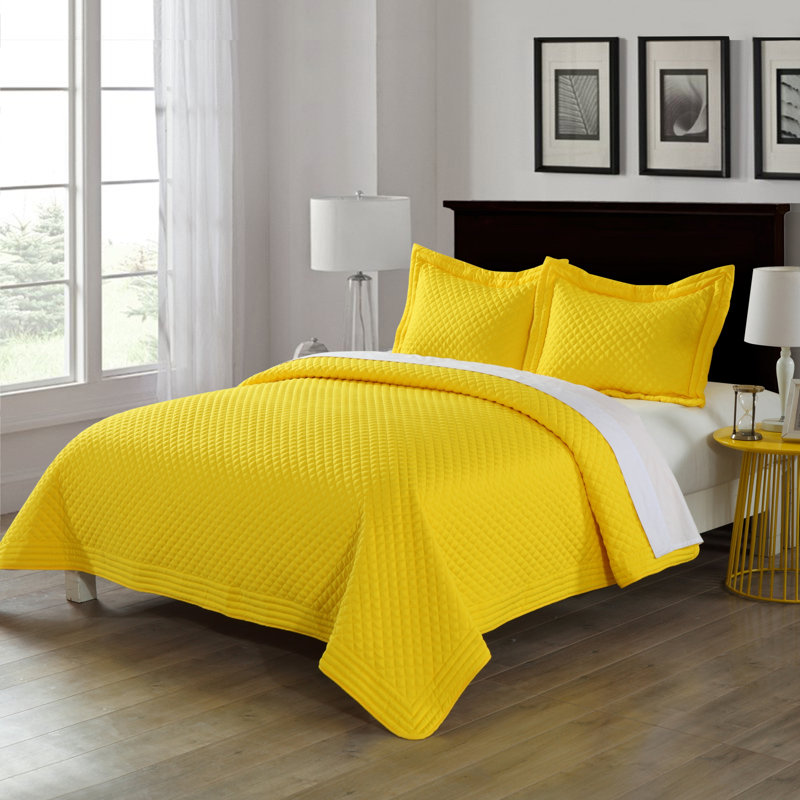  Courtepointe simple en microfibre traditionnelle, Rouge, Courtepointe double/grand