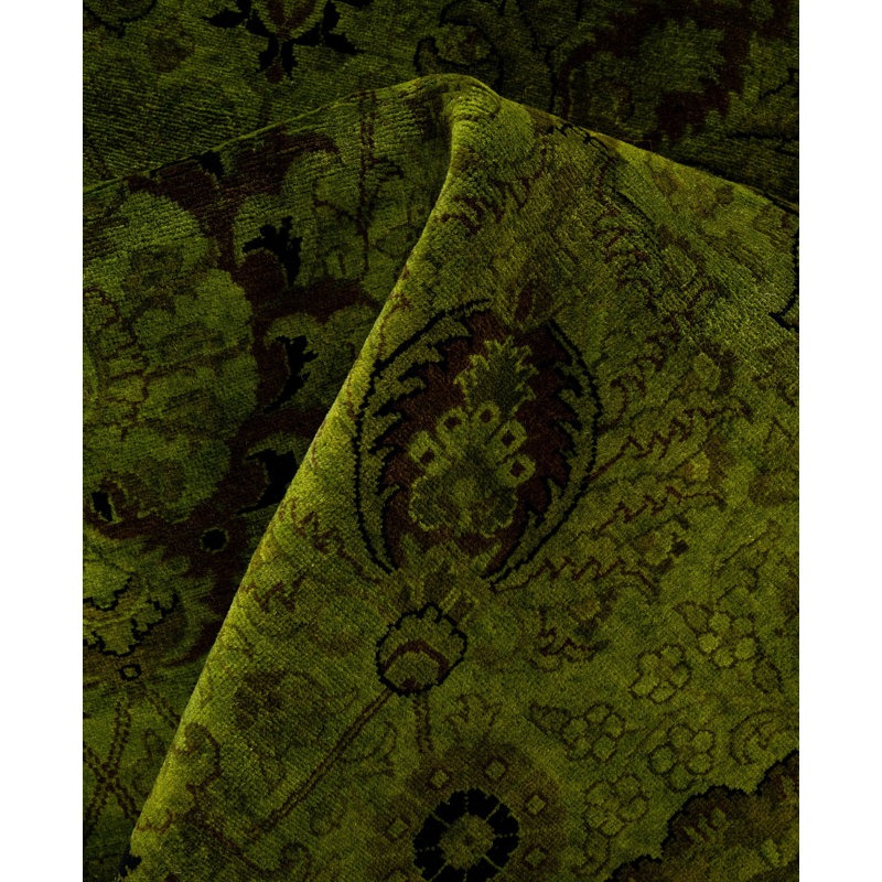 Overdyed One-of-a-Kind 9' 1" X 9' 1" Hand Knotted Area Rug