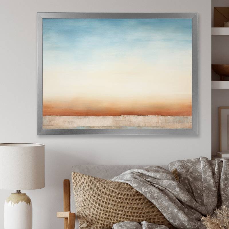 Elemental Eternity Minimalisme I - Minimalisme, art mural, salon, H 24 po x l 32 po x P 1 po, Cadre simple argenté
