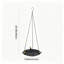 Récipient à grain suspendu classique de 65 cm de haut pour les petites créatures volantes, 9,65 po x 9,65 po x 25,59 po, noir