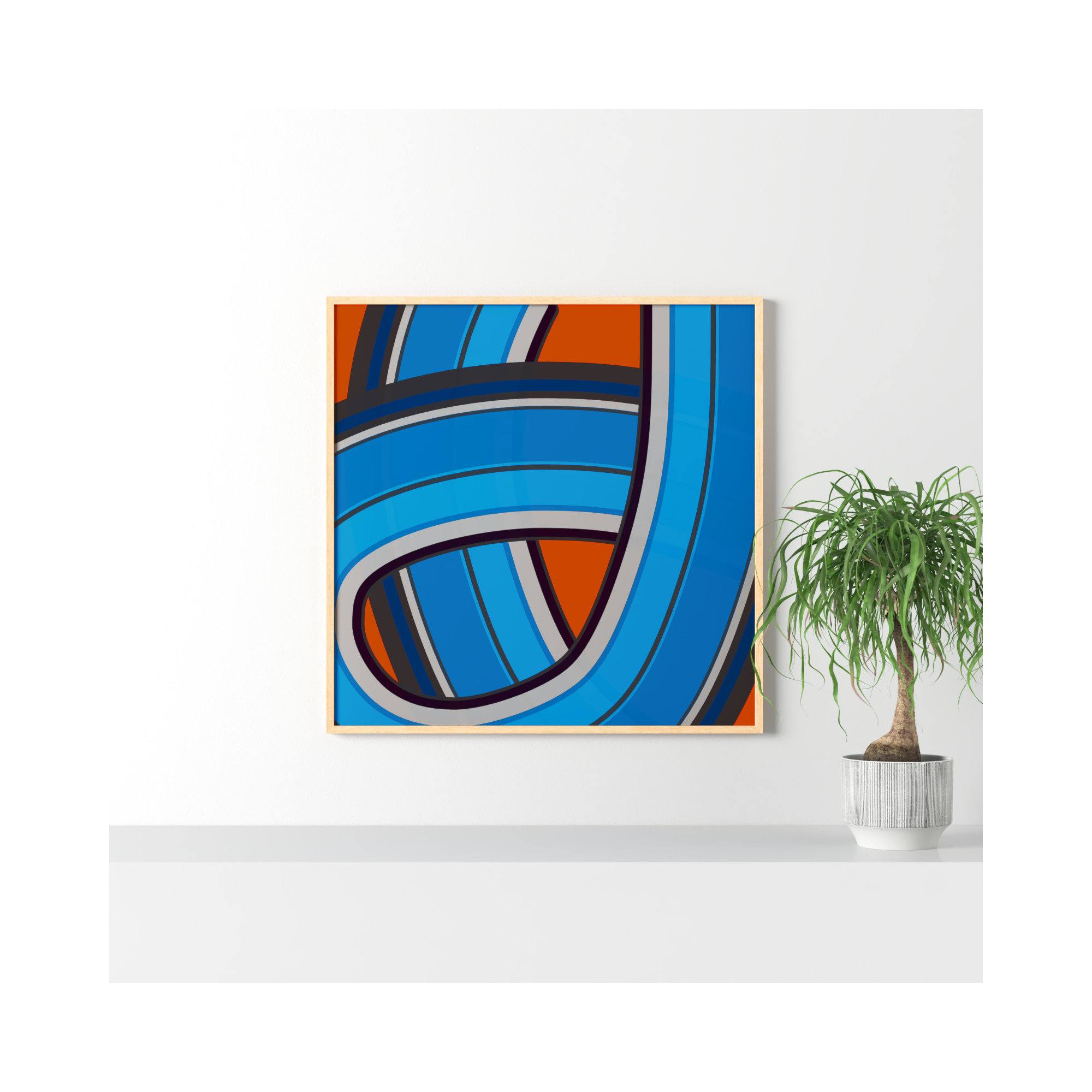 Twist Series I Twisted River by Jacques Pilon - Picture Frame Graphic Art on Paper, Brown, 36" H x 36" W x 1.25" D