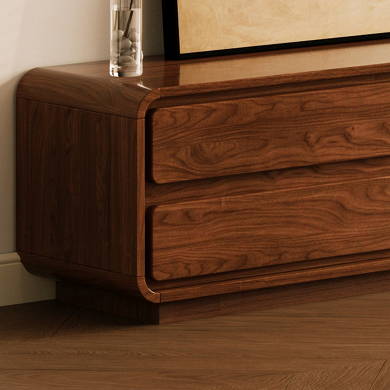 Meuble télé rétro en bois manufacturé brun noisette, 78.74