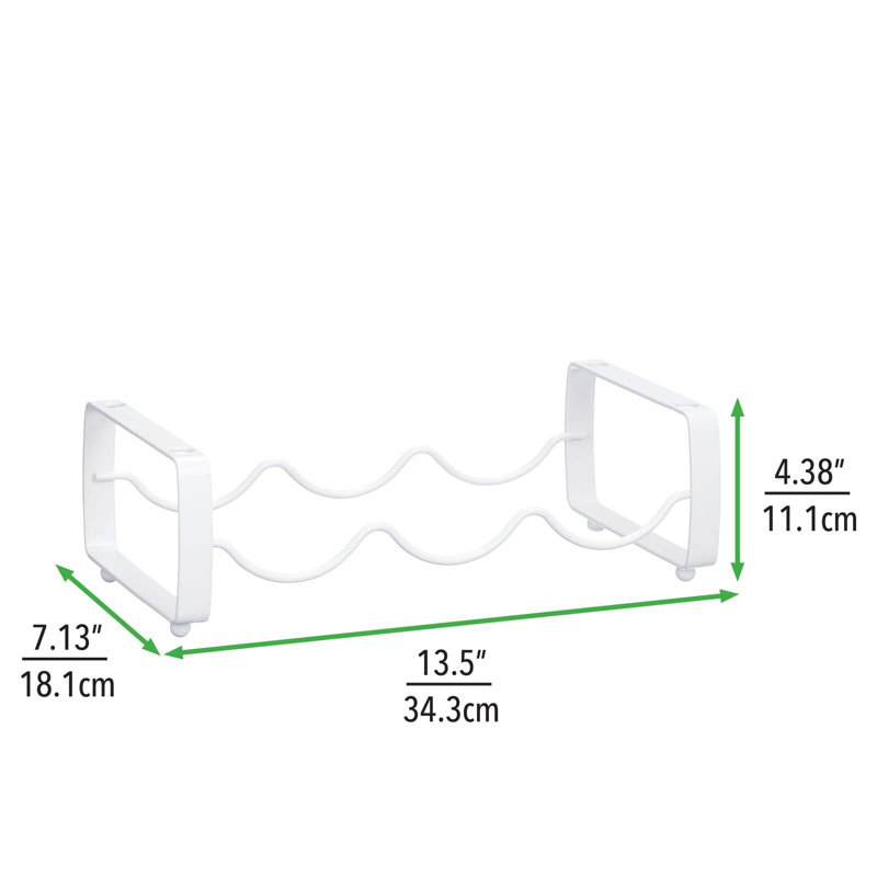 Sandnes 6 Bottle Tabletop Wine Bottle Rack, Matt White