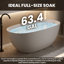 Baignoire autoportante de 57 po avec drain et trop-plein 57 "-119713713