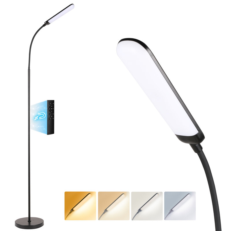 68.9'' H Led Reading Floor Lamp With Remote Control & Buttom Switch