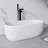 51'' Freestanding Bathtub Resin Stone Soaking Bathtub Solid Surface Modern Tubs With Overflow