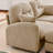 3 - Seat Chenille Modular U Shaped Couch With , Ergonomic Design, Camel Color, 2 Throw Pillows And Pillows, Easy Install, Design-121046609-121046607