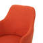 Chaise de salle à manger de style Mid-Century moderne, orange pâle, pieds en noyer, 2 chaises, revêtement orange, accent